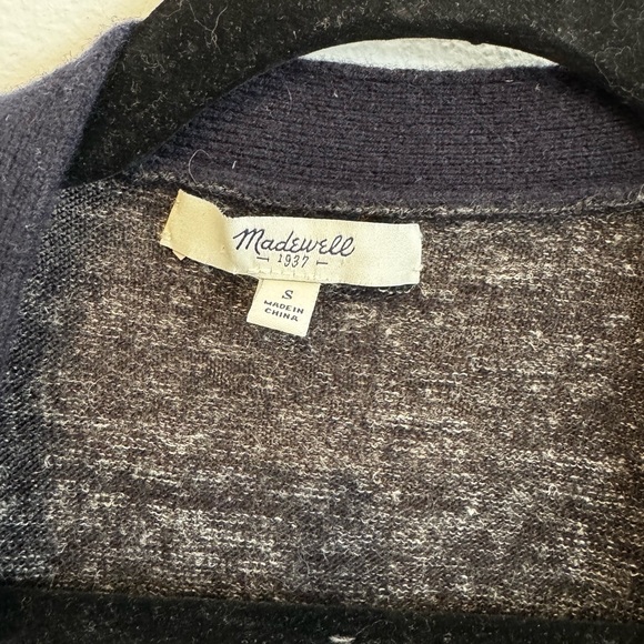 Madewell Yarnmix Cardigan Medium Wool Alpaca Blend - Picture 4 of 8
